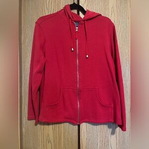 Woman zip up